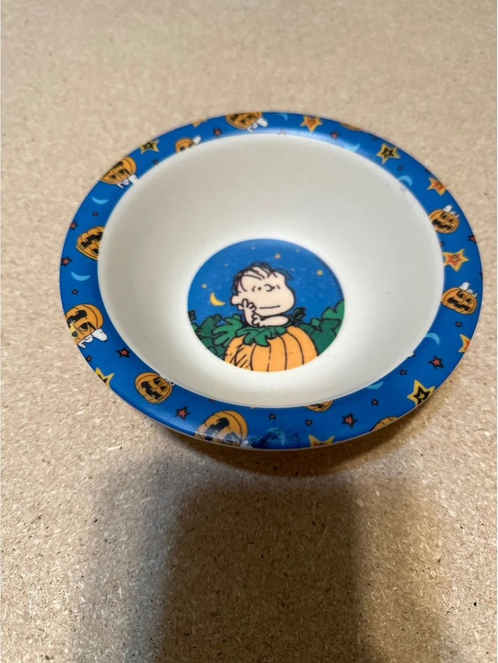 Peanuts Snoopy Halloween Pumpkin 3 Piece Kids Dinnerware Plate Bowl Cup Set